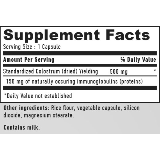 Haya Labs Colostrum 500 MG 120 kapslit pilt Haya Labs Colostrum 500 MG 120 kapslit foto