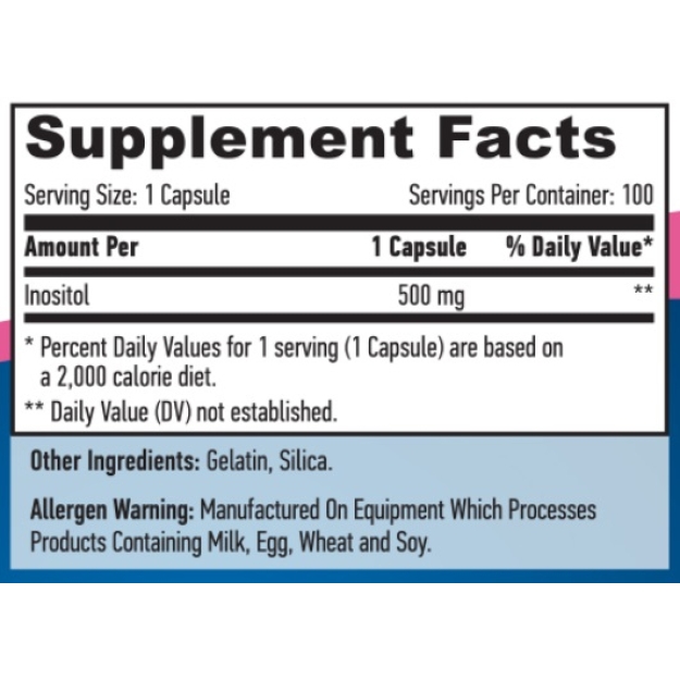 Inositol 500 mg 100 Kapselia Inositol 500 mg 100 Kapselia