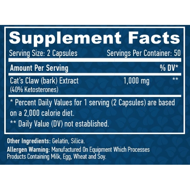 Cat`s Claw 3% 500 mg 100 Kapselia Cat`s Claw 3% 500 mg 100 Kapselia