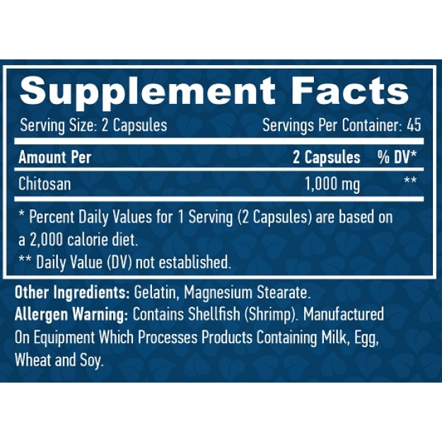 Haya Labs Chitozanas 500 mg 90 kapsulių paveikslėlį Haya Labs Chitozanas 500 mg 90 kapsulių nuotrauka