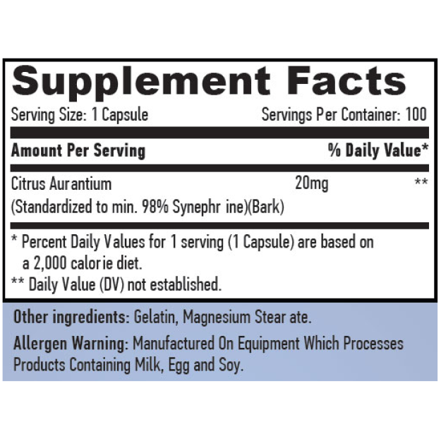 Synephrine 20 mg 100 Kapselia Synephrine 20 mg 100 Kapselia