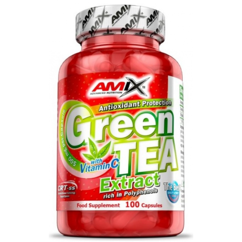 Amix Nutrition Roheline Tee ekstrakt C-vitamiiniga 100 kapslit