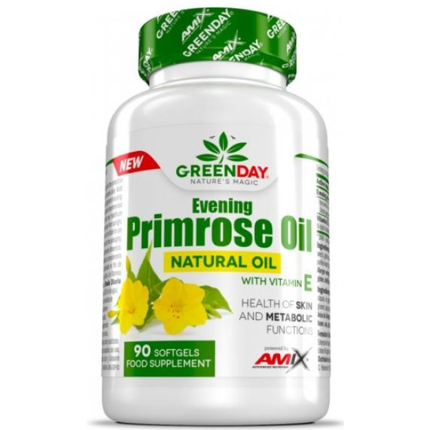 Amix Nutrition GreenDay® Масло вечерней примулы + Витамин Е 90 капсул картинка Amix Nutrition GreenDay® Масло вечерней примулы + Витамин Е 90 капсул фото