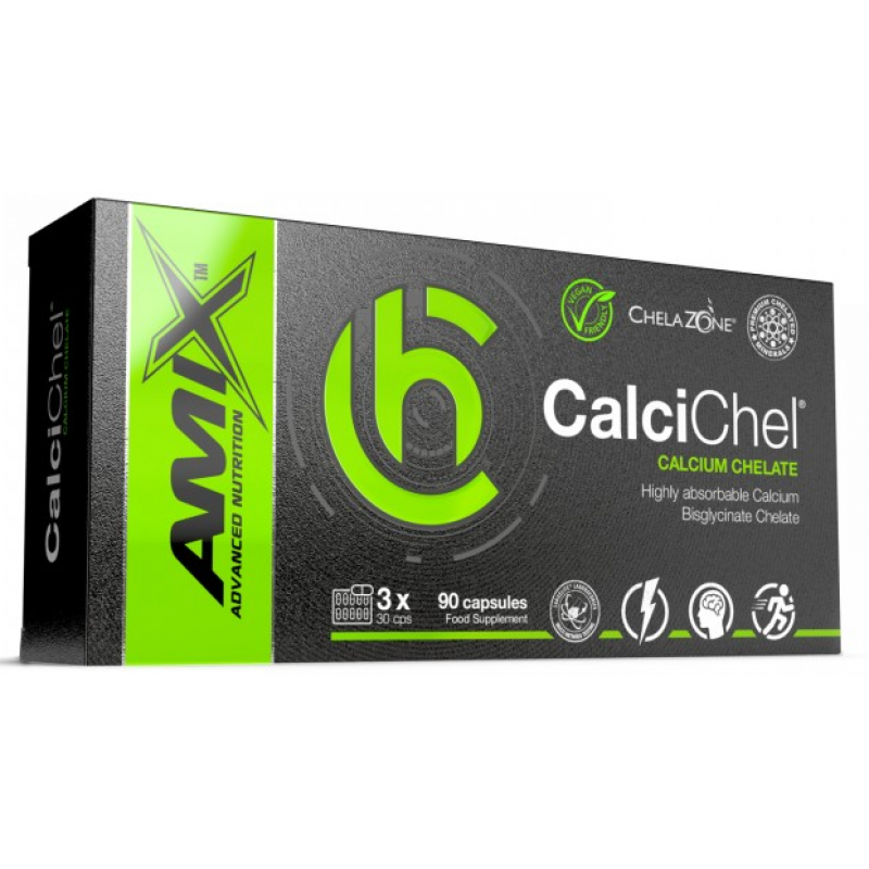 Amix Nutrition ChelaZone® CalciChel® kaltsiumbisglütsinaat Chelate 90 Vegan kapslit