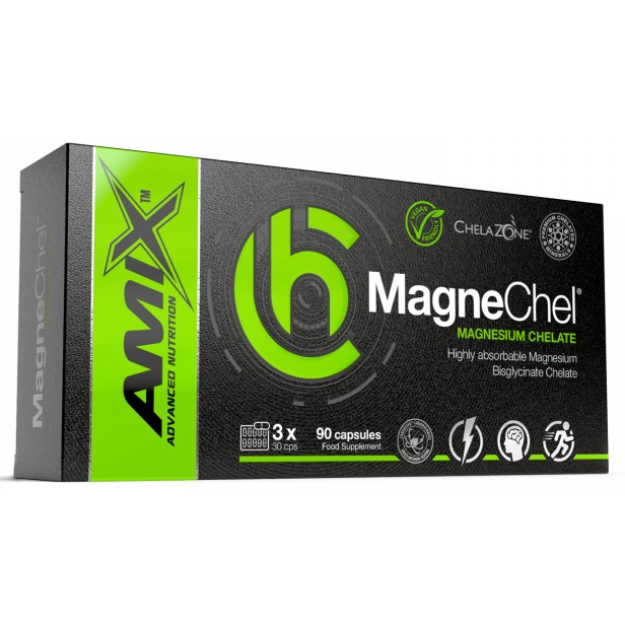 ChelaZone® MagneChel® Magnesium Bisglycinate Chelate 90 Vegan capsules