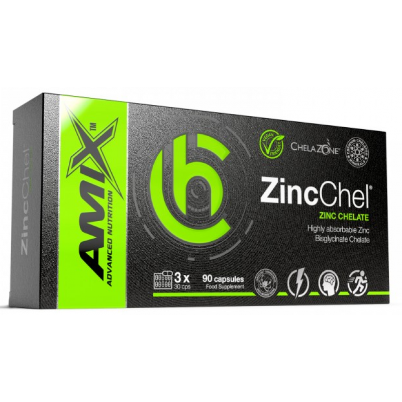 Amix Nutrition ChelaZone® ZincChel® tsinkbisglütsinaat Chelate 90 Vegan kapslid