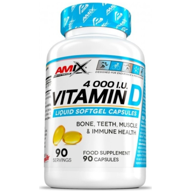 Amix Nutrition Performance Amix® D-vitamiin 4000 I.U. 90 geelkapslit foto
