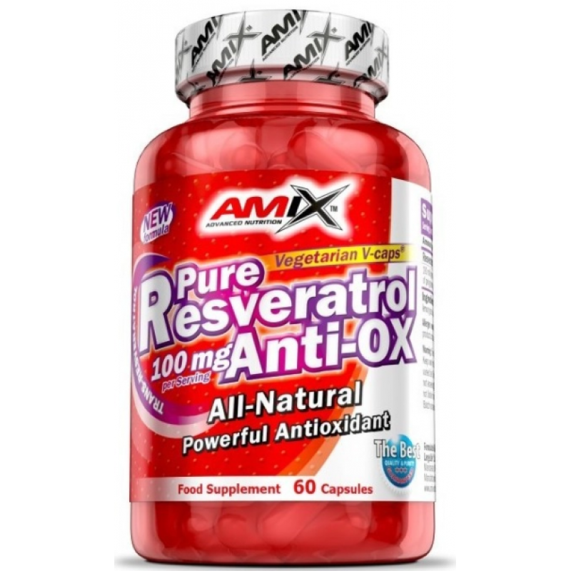 Amix Nutrition Pure Resveratrol Anti-OX 100 mg formula 60 kapslit foto