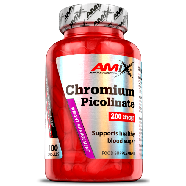 Amix Nutrition Hroma pikolināts 200 mcg 100 capsules bilde Amix Nutrition Hroma pikolināts 200 mcg 100 capsules fotogrāfija