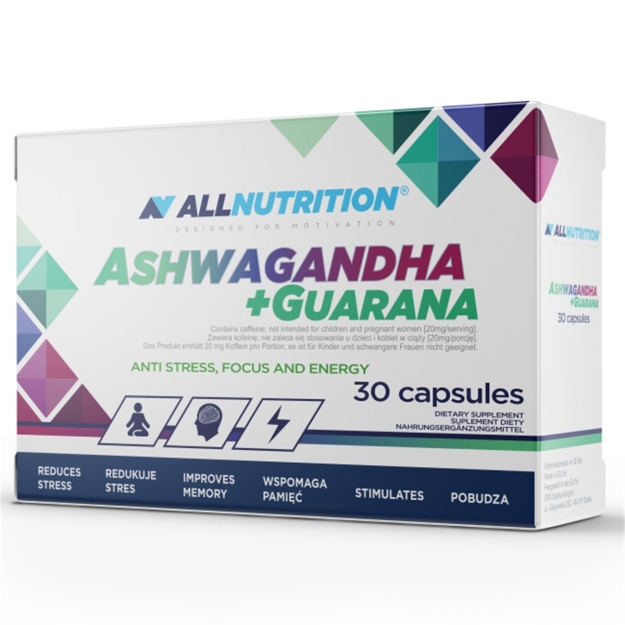 AllNutrition ASHWAGANDHA 300MG + GUARANA 30 caps pilt AllNutrition ASHWAGANDHA 300MG + GUARANA 30 caps foto