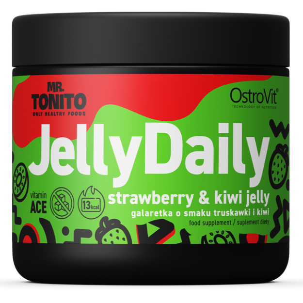 Ostrovit Mr. Tonito Jelly Daily 350 g zemeņu un kivi bilde Ostrovit Mr. Tonito Jelly Daily 350 g zemeņu un kivi fotogrāfija
