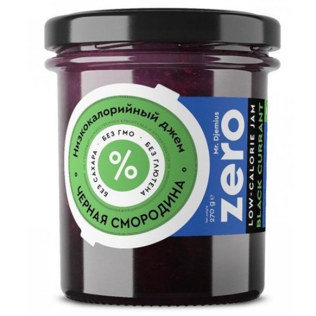 Mr Djemius Zero LOW-CALORIE JAM Black Currant 270 ML bilde Mr Djemius Zero LOW-CALORIE JAM Black Currant 270 ML fotogrāfija