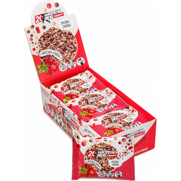 Protein Rex Valgu-teraviljarikas leiva krõpsud, Frosty Cranberries 55g x 12 photo