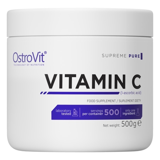 Ostrovit Aukščiausias grynas vitaminas C 500 g nuotrauka