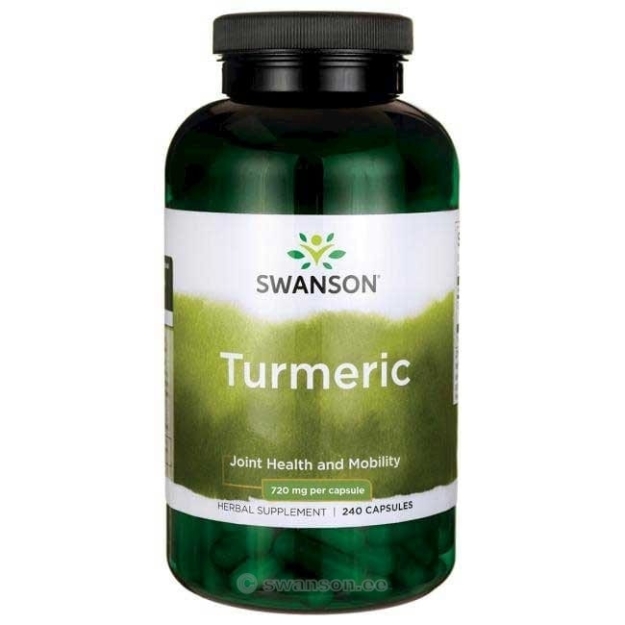 Swanson Kurkuma 720 mg 240 kapsulas fotogrāfija