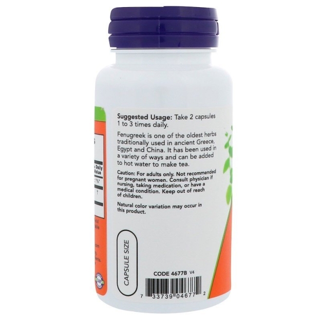 NOW Fenugreek 500 mg 100 vege capsules picture NOW Fenugreek 500 mg 100 vege capsules photo