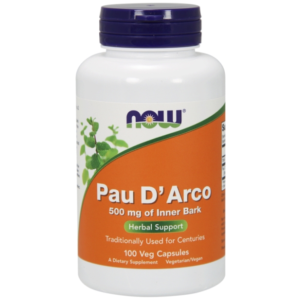 NOW Pau D´Arco 500 mg 100 kapsulas fotogrāfija