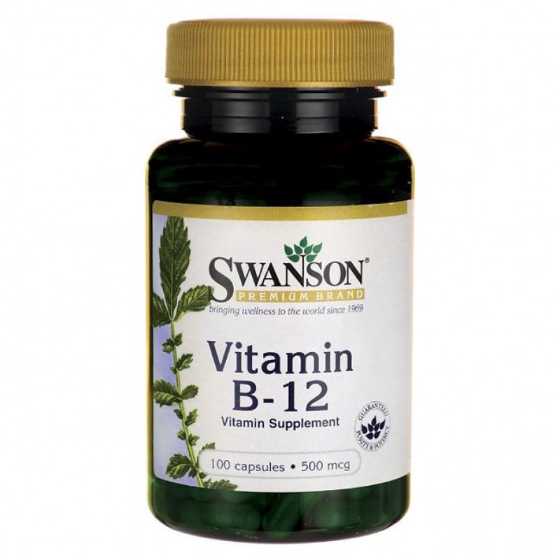 Swanson B12-vitamiin 500 mcg 100 kapslit foto