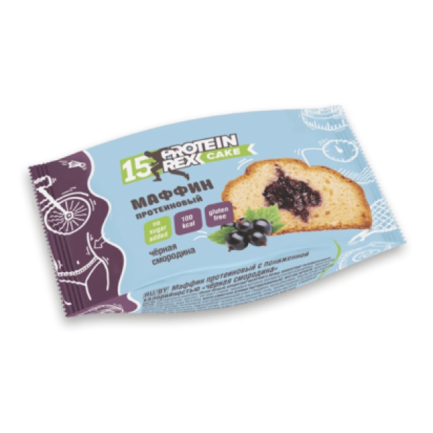 Protein Rex Valgurikas musta sõstra muffin 40g photo