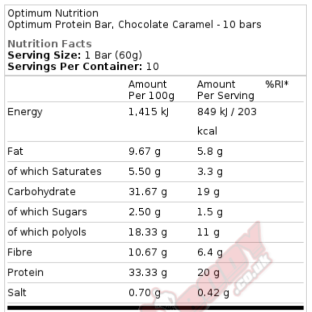Optimum Nutrition Protein Bar 62g pilt Optimum Nutrition Protein Bar 62g foto