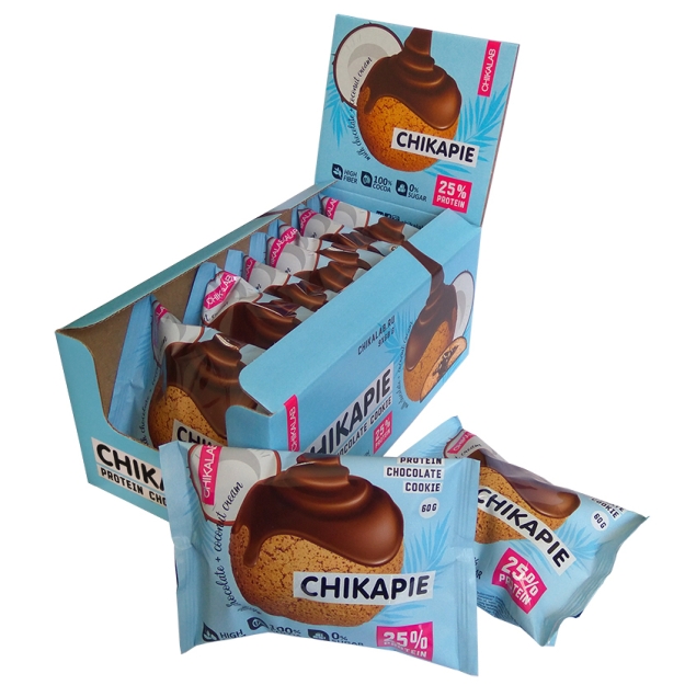 Proteiiniküpsis 60g , chikapie šokolaad ja kookos