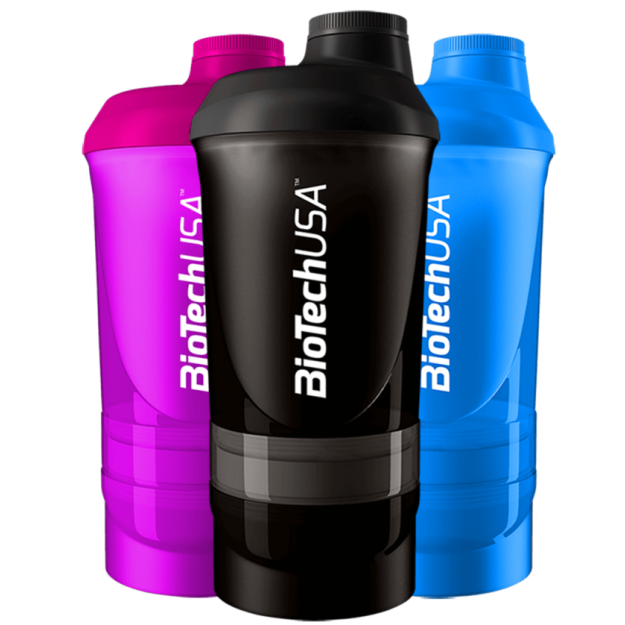 Biotech USA Shaker Wave + 600 ml (+ 250 ml + 100 ml) bilde Biotech USA Shaker Wave + 600 ml (+ 250 ml + 100 ml) fotogrāfija