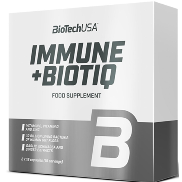 Biotech USA Immune + Biotiq 2 x 18 kapsulas fotogrāfija