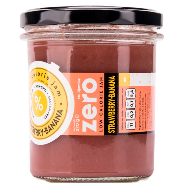 Mr Djemius Zero Vähese kalorisisaldusega moos, Maasika-banaani 270 g photo