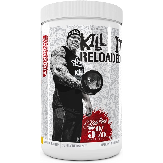 5% Nutrition Rich Piana Kill It Reloaded Legendary Series 500 g nuotrauka