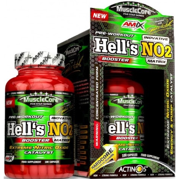 Amix Nutrition MuscleCore® DW - Hell´s NO2® 100 kapsulas BOX fotogrāfija