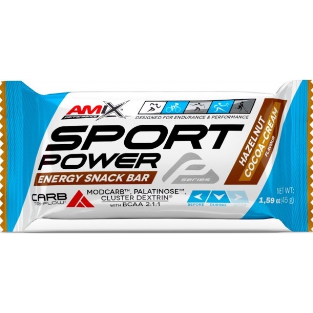 Performance Amix® Sport Power энергетический батончик 45 г - какао-крем с лесным орехом