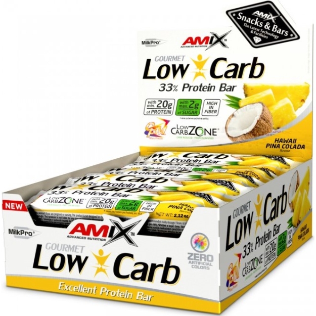 Low-Carb 33% protein bar 60 g - Hawaii Pina Colada Low-Carb 33% protein bar 60 g - Hawaii Pina Colada