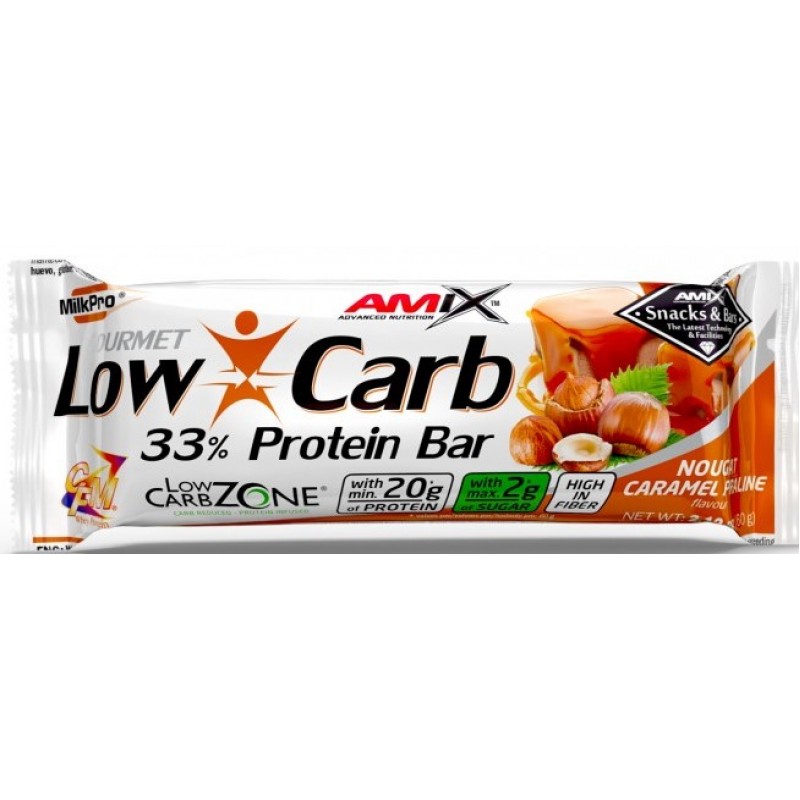 Amix Nutrition Low-Carb 33% valgubatoon 60 g - Nougat Caramel Praline