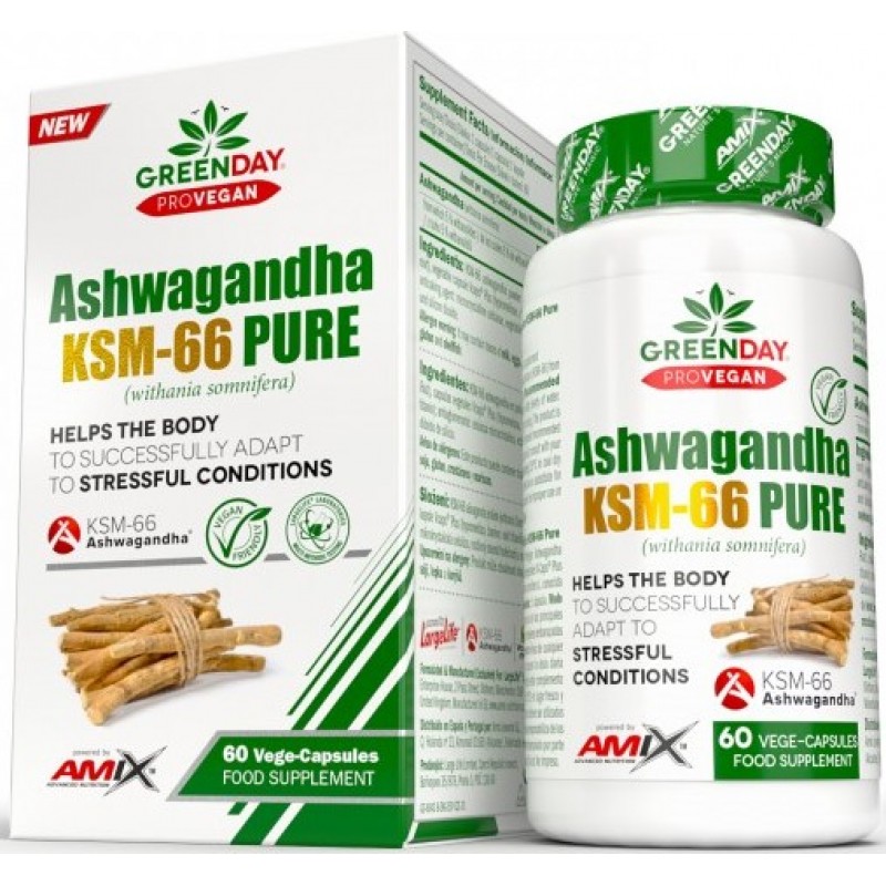 Amix Nutrition GreenDay® ProVEGAN Ashwagandha KSM-66 Pure 60 vege kapslit