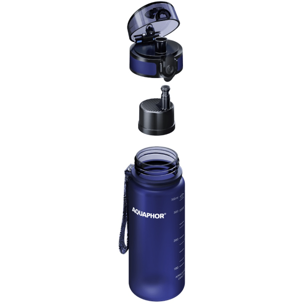 Aquaphor Butelis su City filtru 350 ml - Tamsiai mėlyna Aquaphor Butelis su City filtru 350 ml - Tamsiai mėlyna