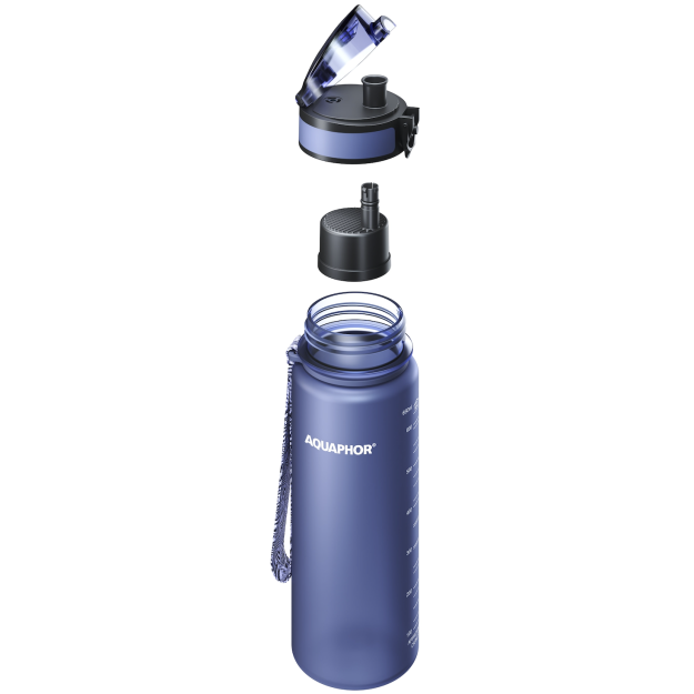 Aquaphor Butelis su City filtru 650 ml - Tamsiai mėlyna Aquaphor Butelis su City filtru 650 ml - Tamsiai mėlyna