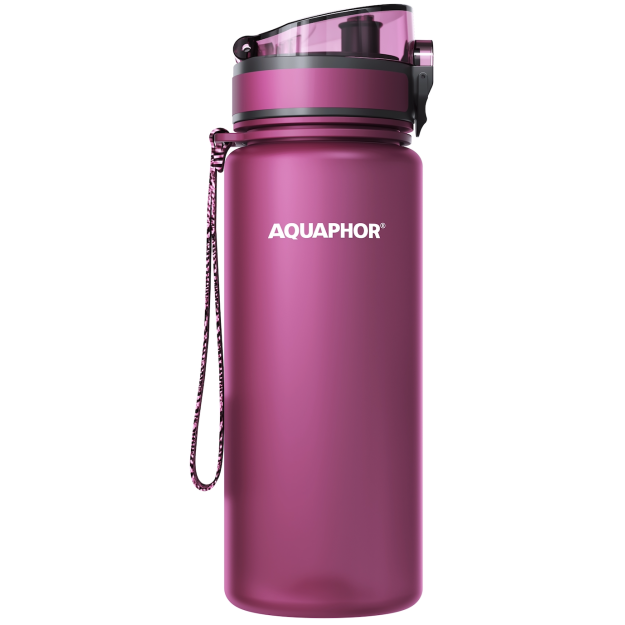 Aquaphor Butelis su City filtru 650 ml - Rubino spalvos Aquaphor Butelis su City filtru 650 ml - Rubino spalvos