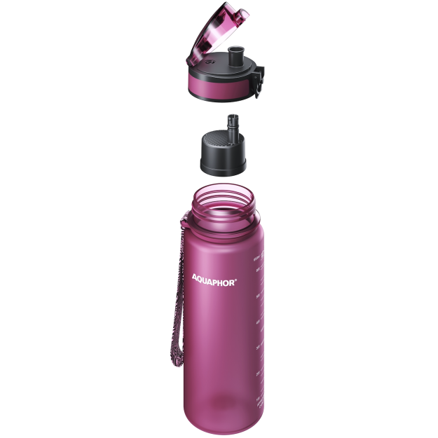 Aquaphor Butelis su City filtru 650 ml - Rubino spalvos Aquaphor Butelis su City filtru 650 ml - Rubino spalvos