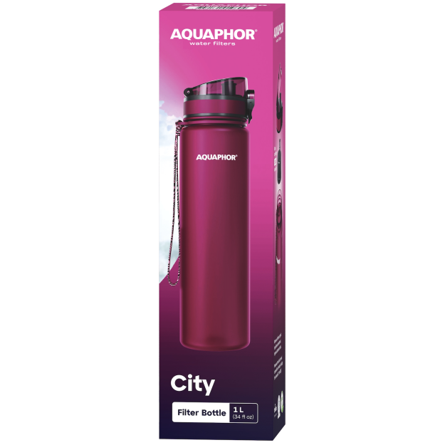 Aquaphor Pudele ar filtru City 1000 ml - Rubīns Aquaphor Pudele ar filtru City 1000 ml - Rubīns