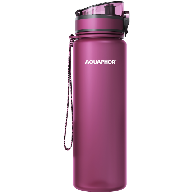 Aquaphor Butelis su City filtru 800 ml - Rubino spalvos Aquaphor Butelis su City filtru 800 ml - Rubino spalvos