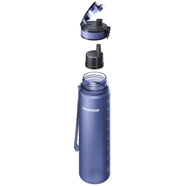 Aquaphor Butelis su City filtru 800 ml - Tamsiai mėlyna Aquaphor Butelis su City filtru 800 ml - Tamsiai mėlyna