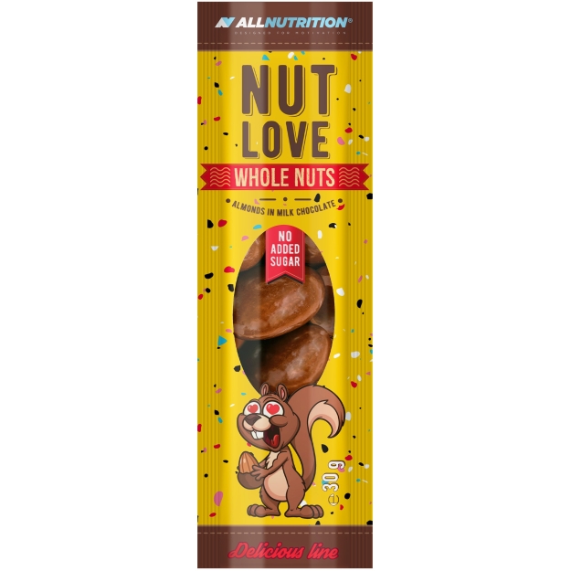 AllNutrition Nutlove Whole Nuts миндаль в молочном шоколаде 30 г картинка AllNutrition Nutlove Whole Nuts миндаль в молочном шоколаде 30 г фото