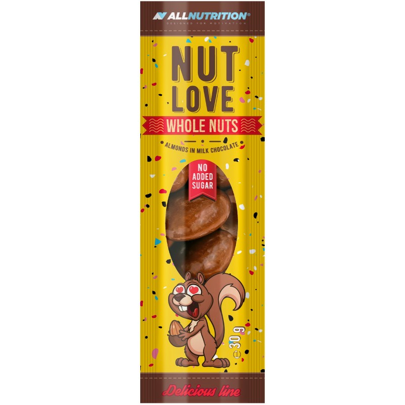 AllNutrition Nutlove Whole Nuts mandlid piimašokolaadis 30 g