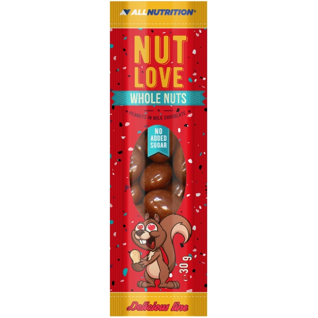 AllNutrition Nutlove Whole Nuts peanuts in milk chocolate 30 g picture AllNutrition Nutlove Whole Nuts peanuts in milk chocolate 30 g photo