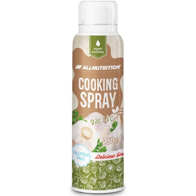 AllNutrition Cooking Spray 250 ml - česnako paveikslėlį AllNutrition Cooking Spray 250 ml - česnako nuotrauka