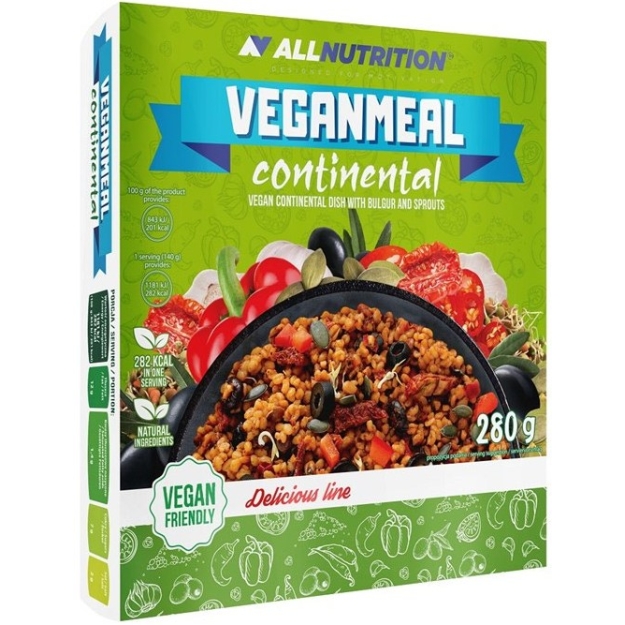 Veganmeal 280 g continental - bulguras su daigais ir daržovėmis