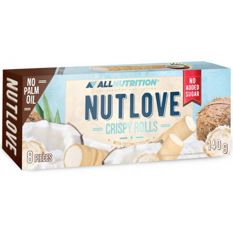 AllNutrition Nutlove Crispy Rolls 140 g, kookospähkel