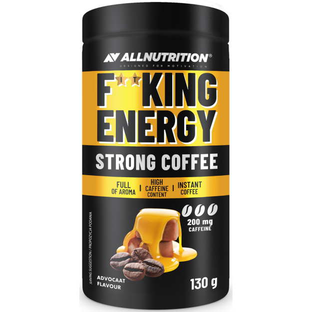 AllNutrition Fitking Energy strong coffee 130 g - su likerio „Advokatas“ skoniu nuotrauka