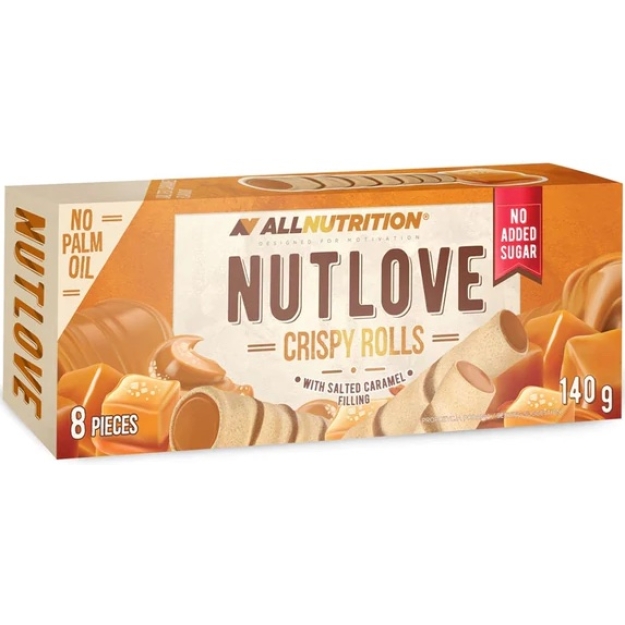 AllNutrition Nutlove Crispy Rolls 140g - Soolakaramell foto