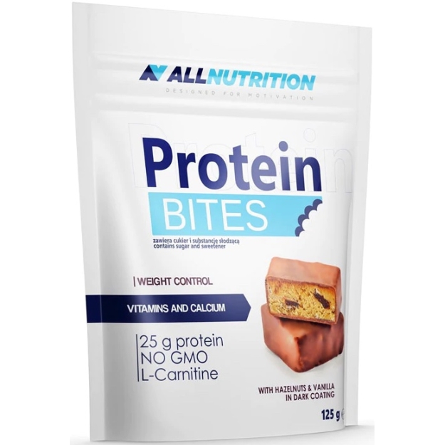 AllNutrition Protein Bites 125 g - lazdyno riešutų vanilė nuotrauka